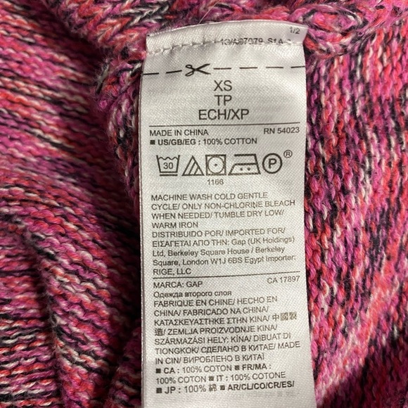 Gap Sweater Womens Size XS Pink Marled Crewneck Pull on Long Sleeve Top - Picture 6 of 6